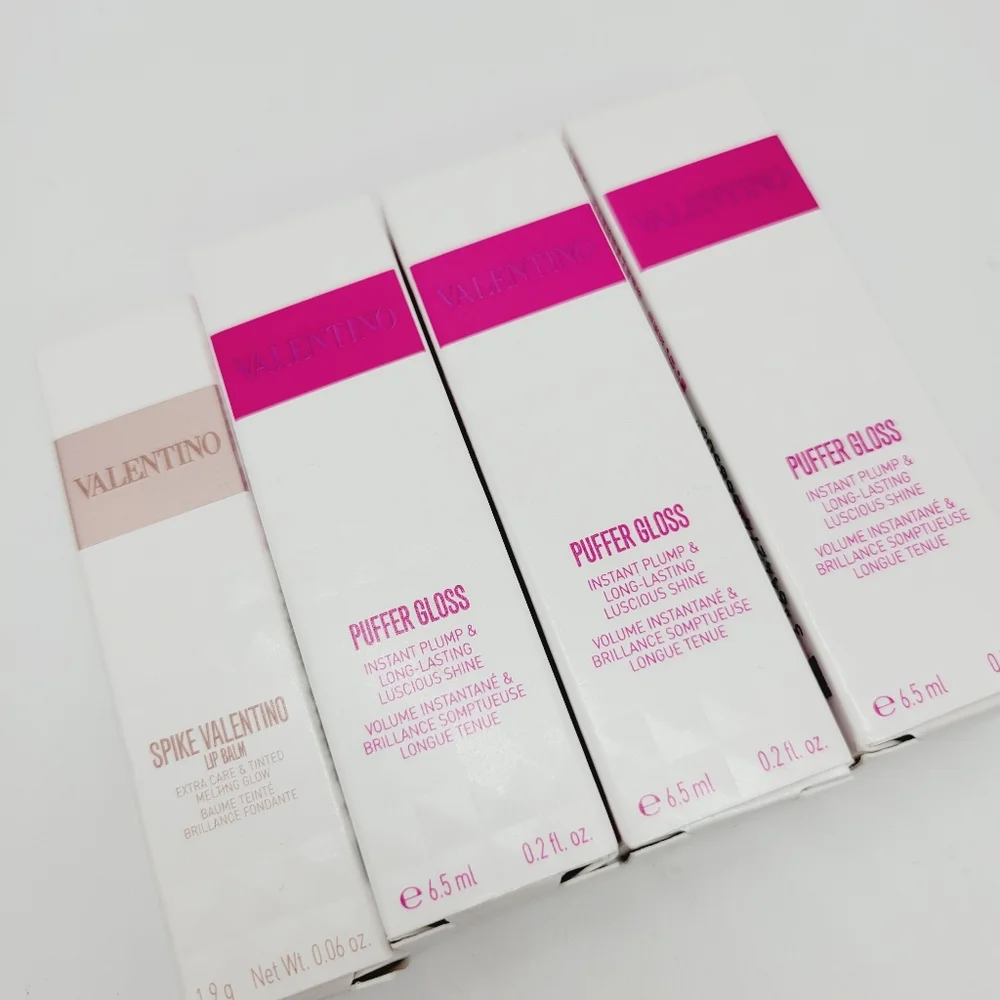 Valentino Puffer Lip Plumper Gloss Brand New In Box Full Size Moonlight Crush